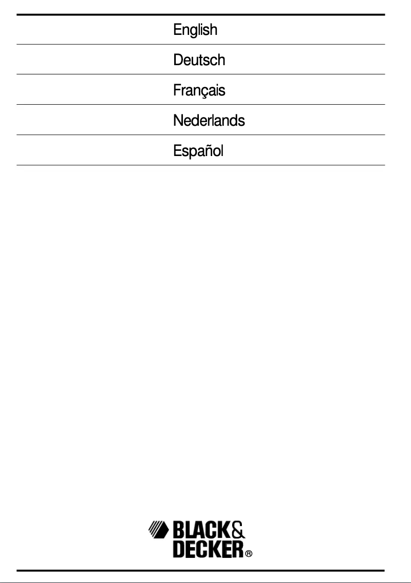 Page 1 de la notice Manuel utilisateur Black & Decker GX302 Type 1