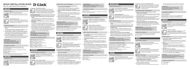 Page 1 de la notice Manuel utilisateur D-Link DWM-222