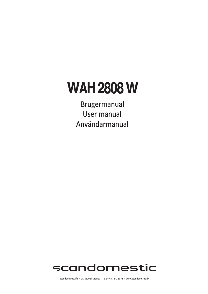 Page n°1 - Manuel utilisateur Scandomestic WAH 2808 W