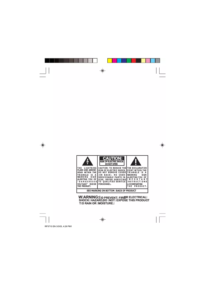 Page 1 of the manual User Manual RCA RP3710