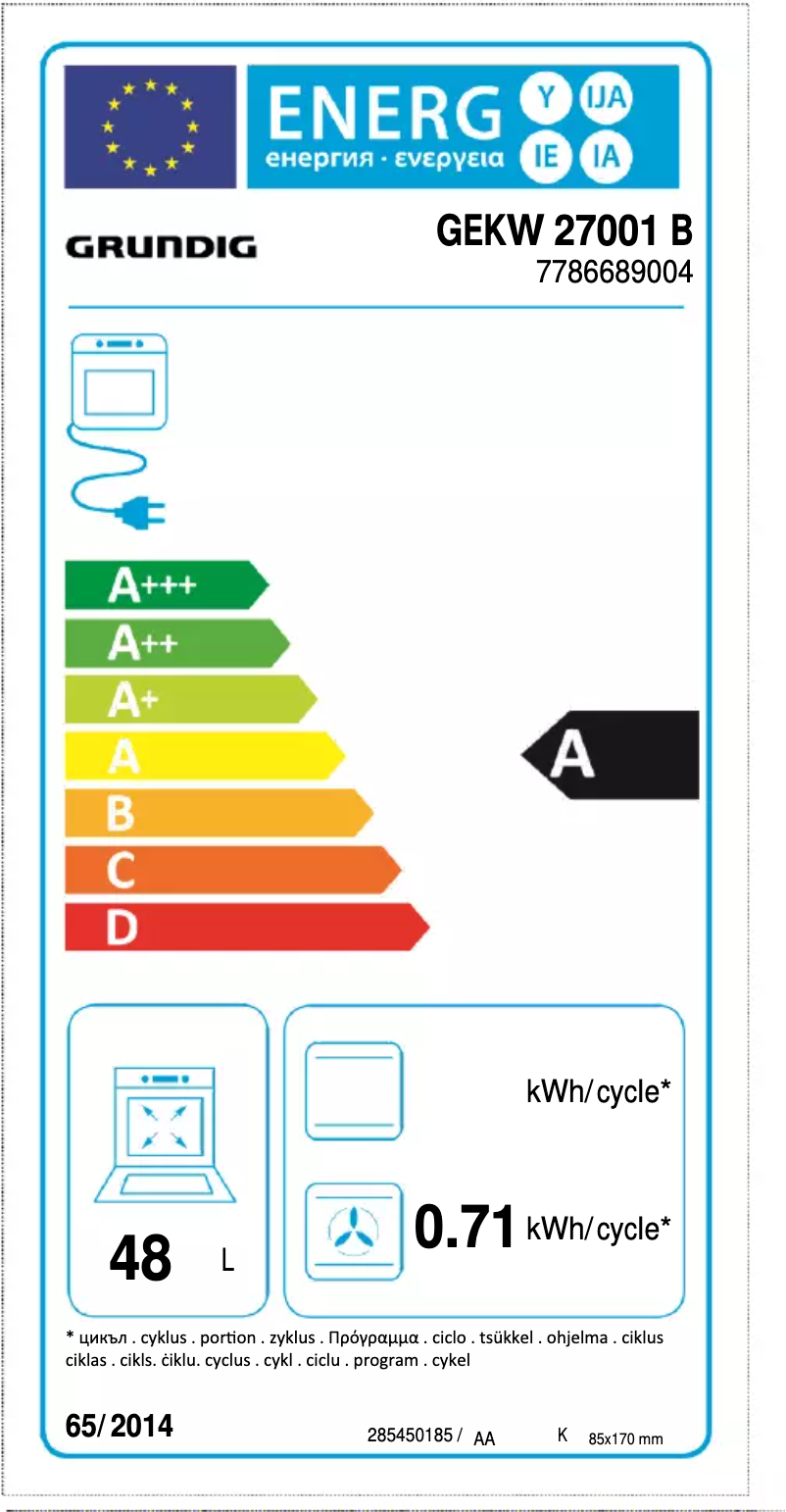 Image de la première page du manuel de l'appareil GEKW 27001 B