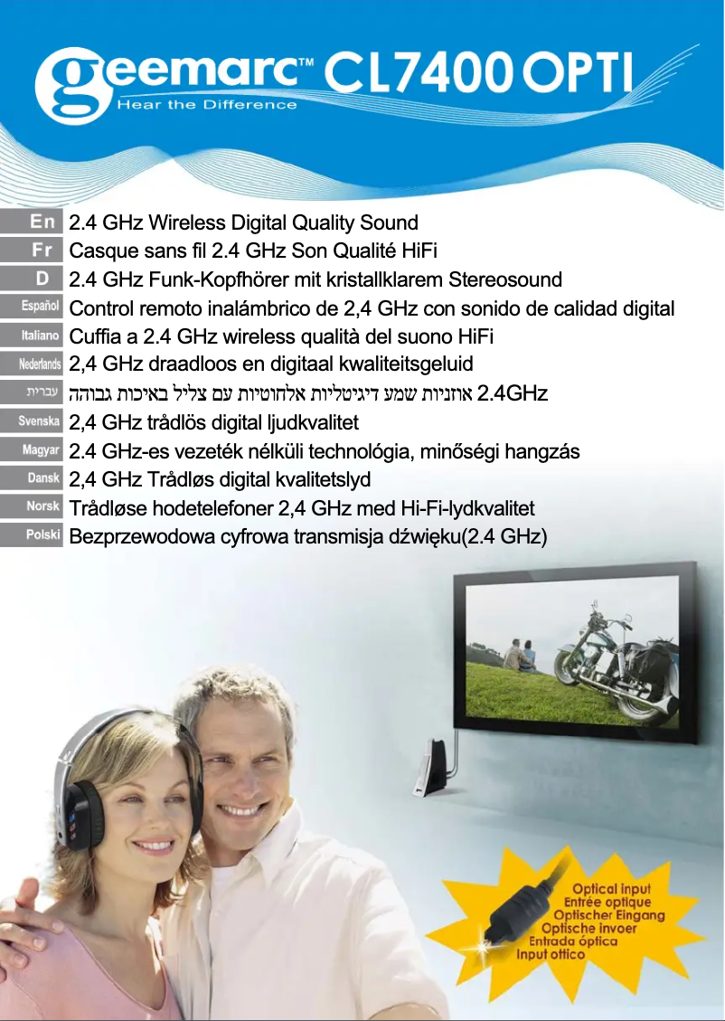 Página 1 del manual Manual de usuario Geemarc CL7400 OPTI