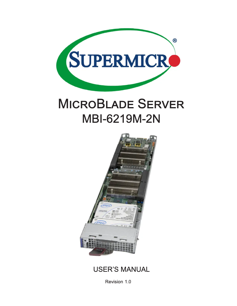 Image de la première page du manuel de l'appareil MicroBlade MBS-314E-6219M