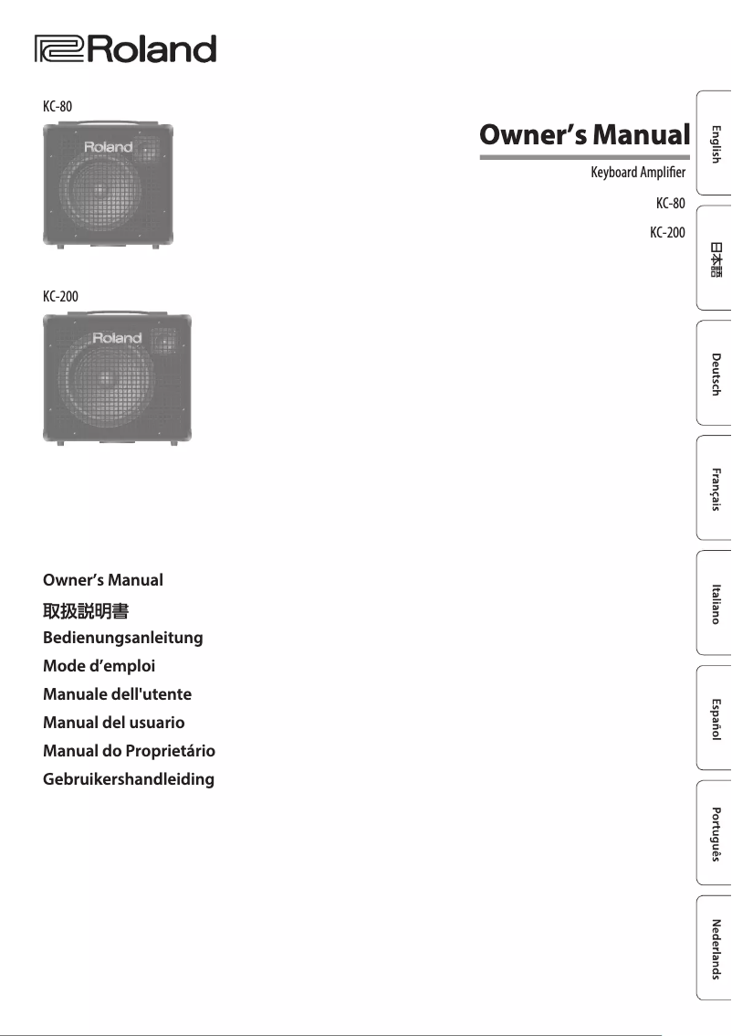 Page 1 de la notice Manuel utilisateur Roland KC-80