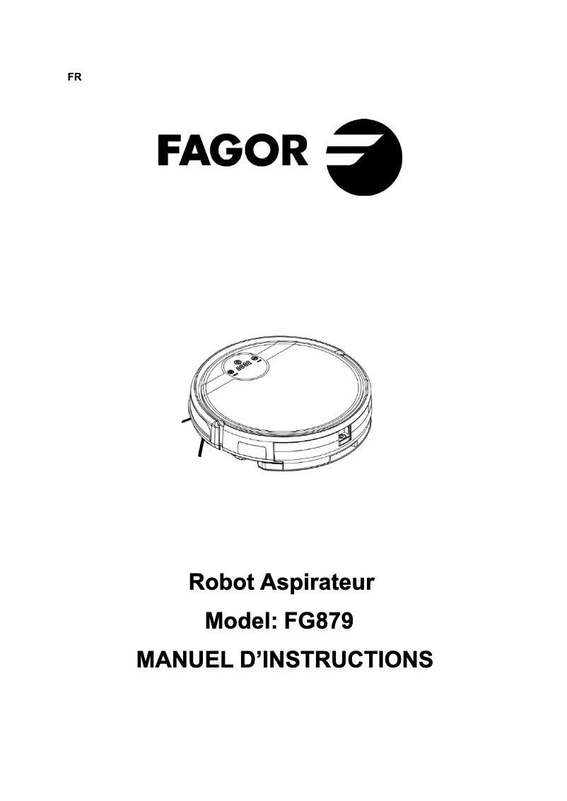 Page 1 de la notice Manuel utilisateur Fagor FG879