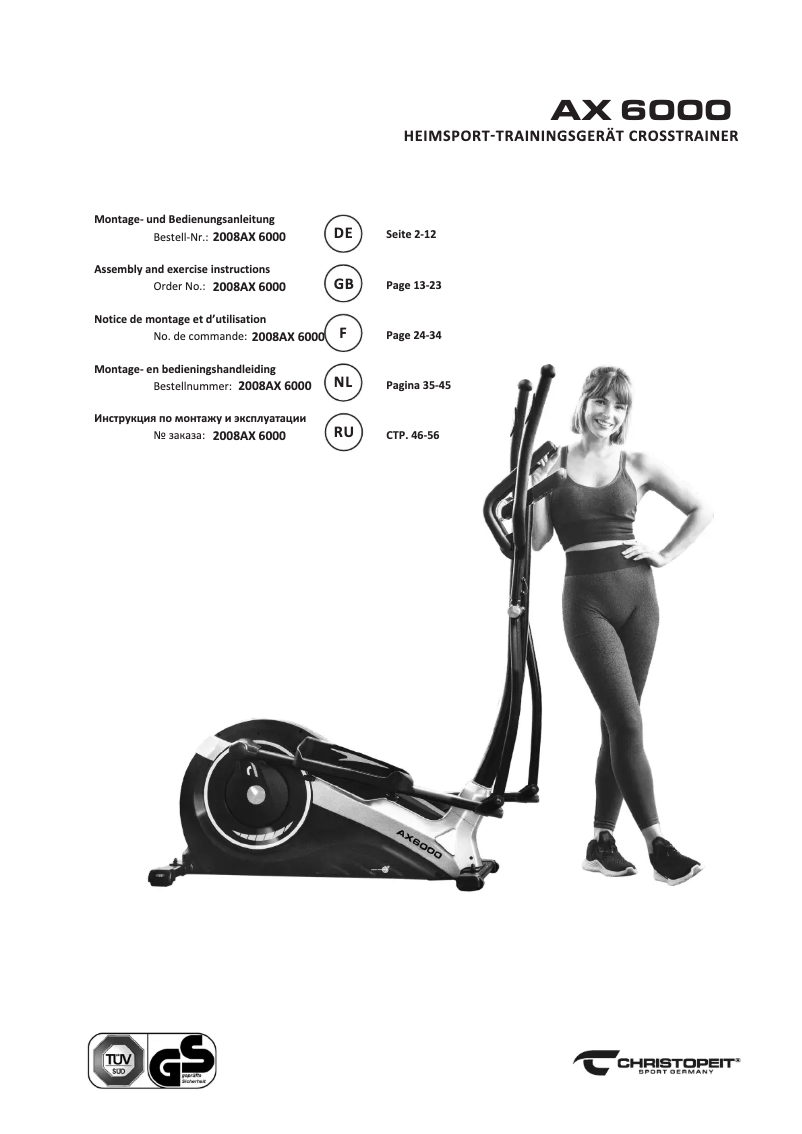 Image de la première page du manuel de l'appareil AX 6000