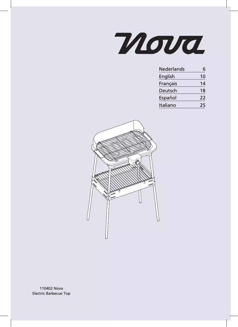 Image de la première page du manuel de l'appareil Electric Barbecue Top 110402