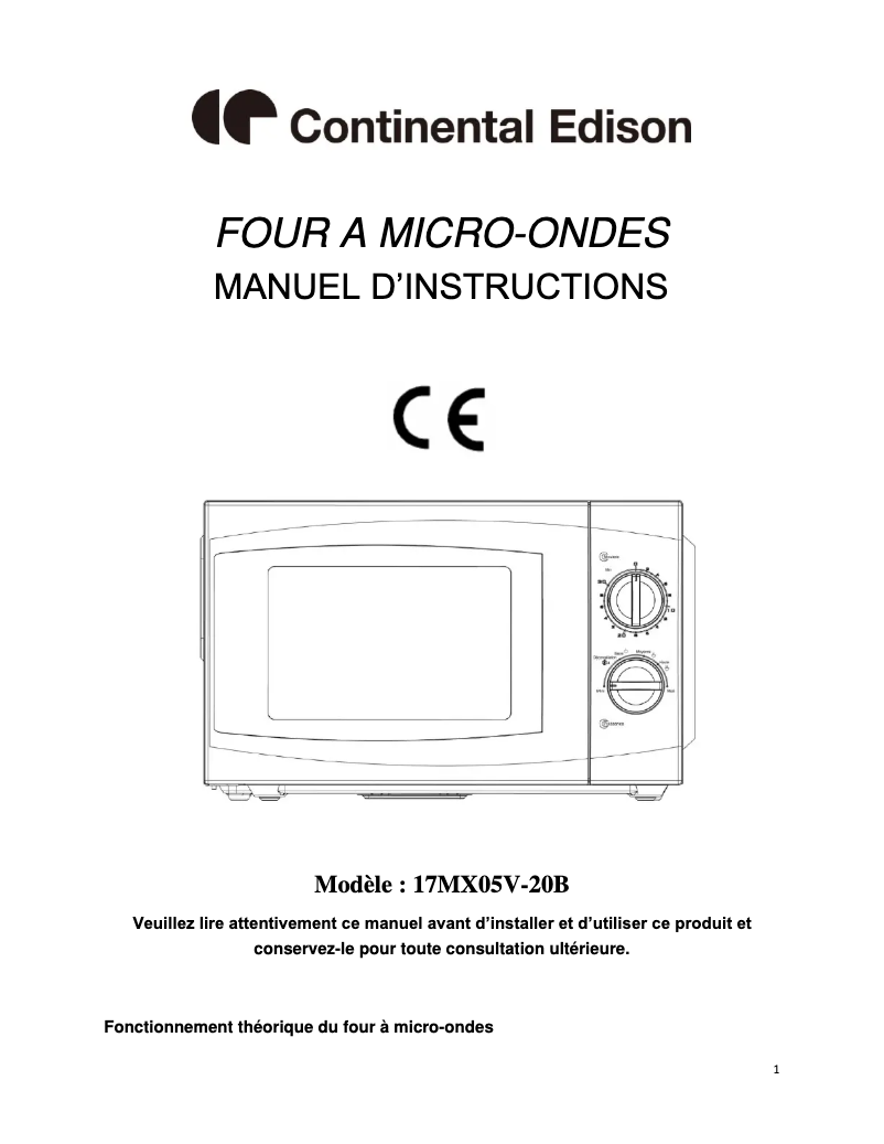 Imagen de la primera página del manual del dispositivo 17MX05G-20B
