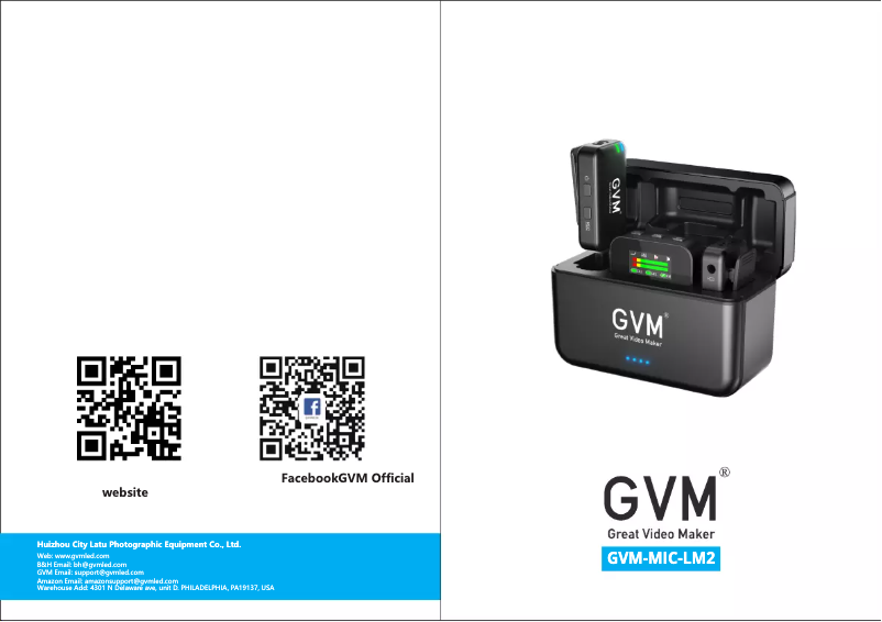 Page n°1 - Manuel utilisateur GVM MIC-LM2