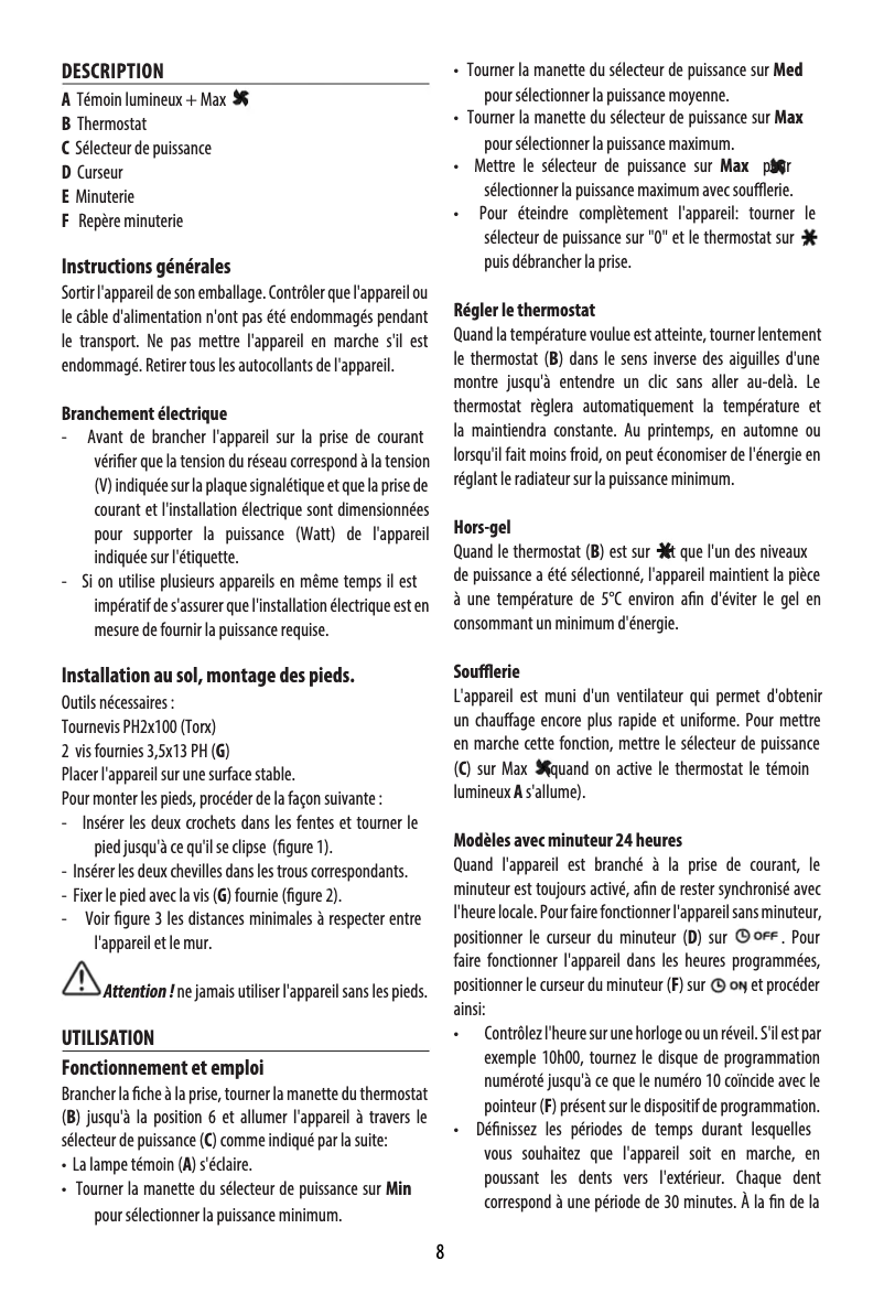 Image de la première page du manuel de l'appareil HSX 3320FS