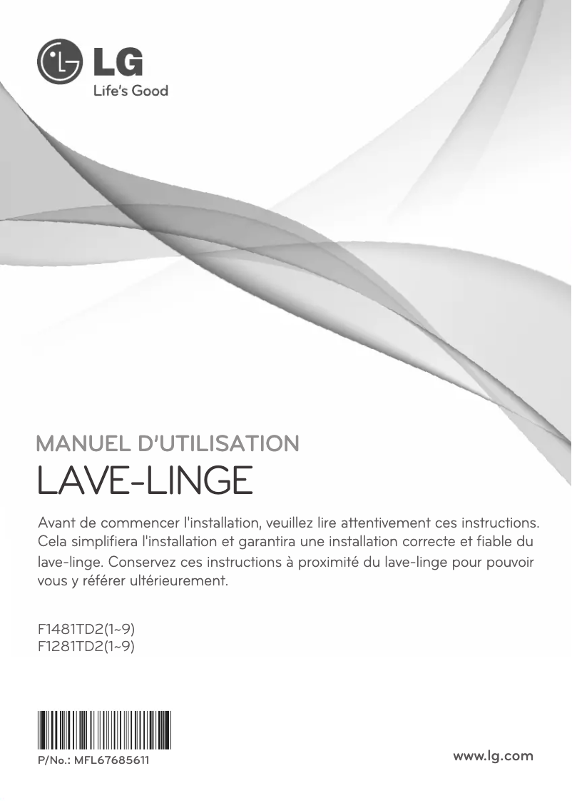 Page n°1 - Manuel utilisateur LG F1481TD25