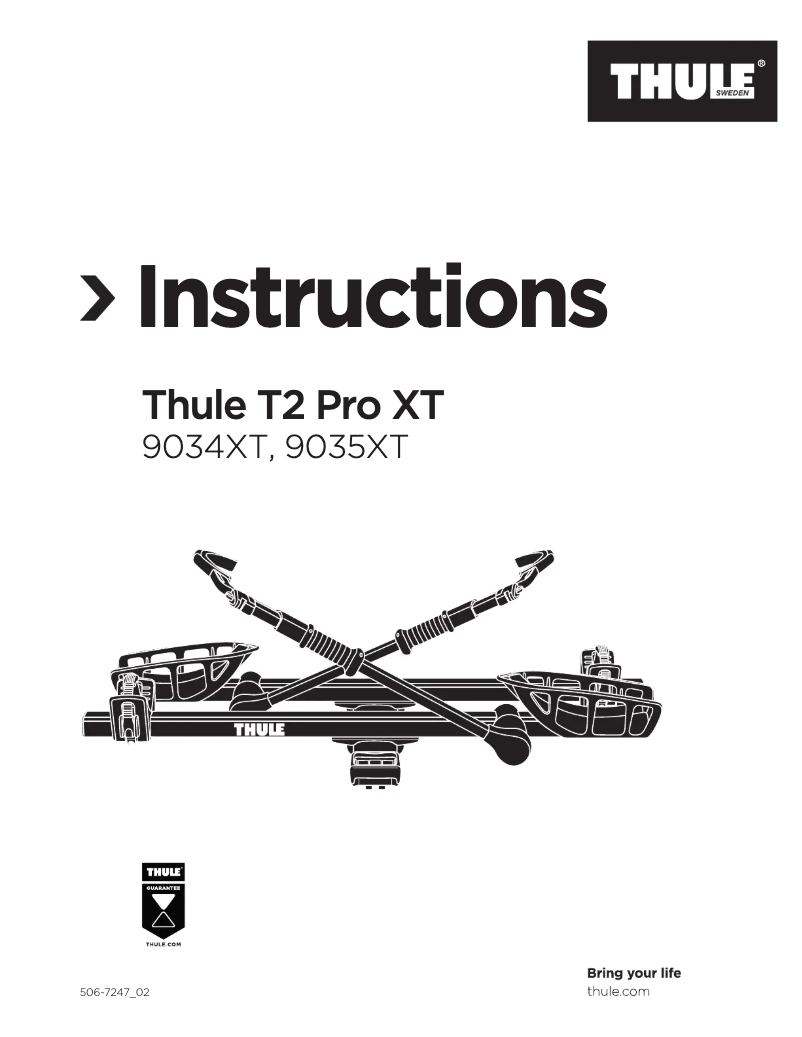 Image de la première page du manuel de l'appareil T2 Pro XT