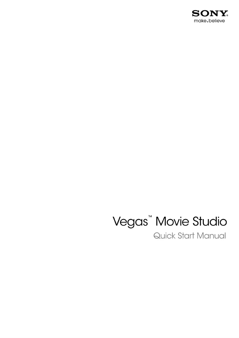 Page 1 de la notice Manuel utilisateur Sony Vegas Movie Studio HD Platinum 11
