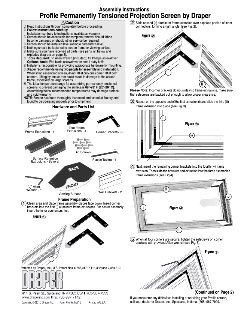 Image de la première page du manuel de l'appareil Profile