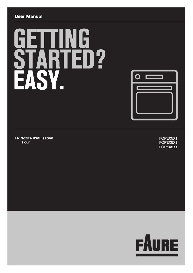 Page 1 de la notice Manuel utilisateur Electrolux FOPEX5X3