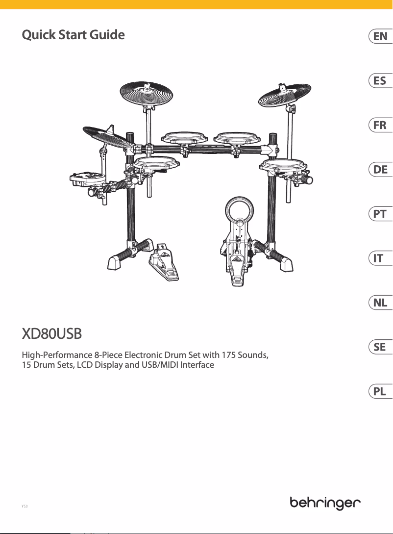 Image de la première page du manuel de l'appareil XD80USB