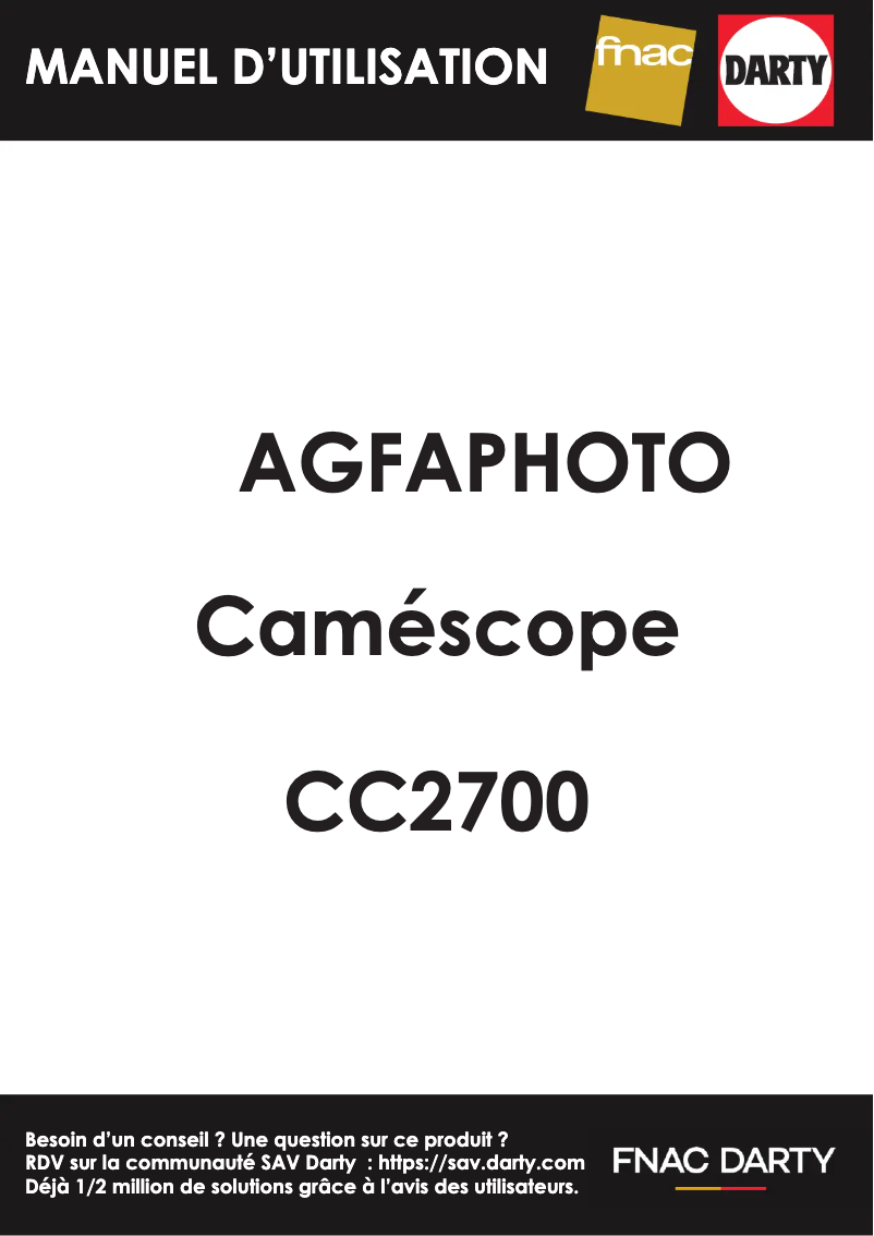 Image de la première page du manuel de l'appareil CC2700