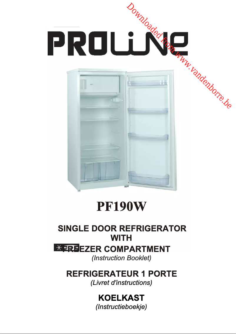 Page 1 de la notice Manuel utilisateur Proline PF190W