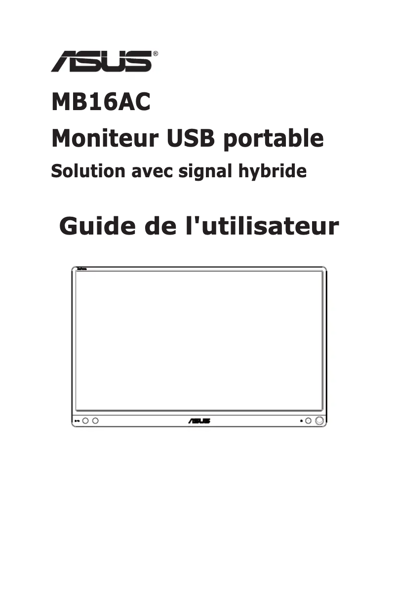 Page n°1 - Manuel utilisateur Asus Zenscreen MB16AC