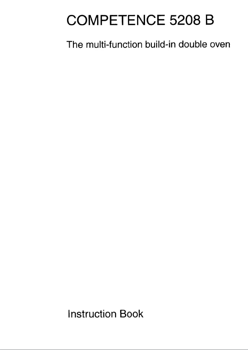 Page 1 de la notice Manuel utilisateur AEG Competence 5208 B D