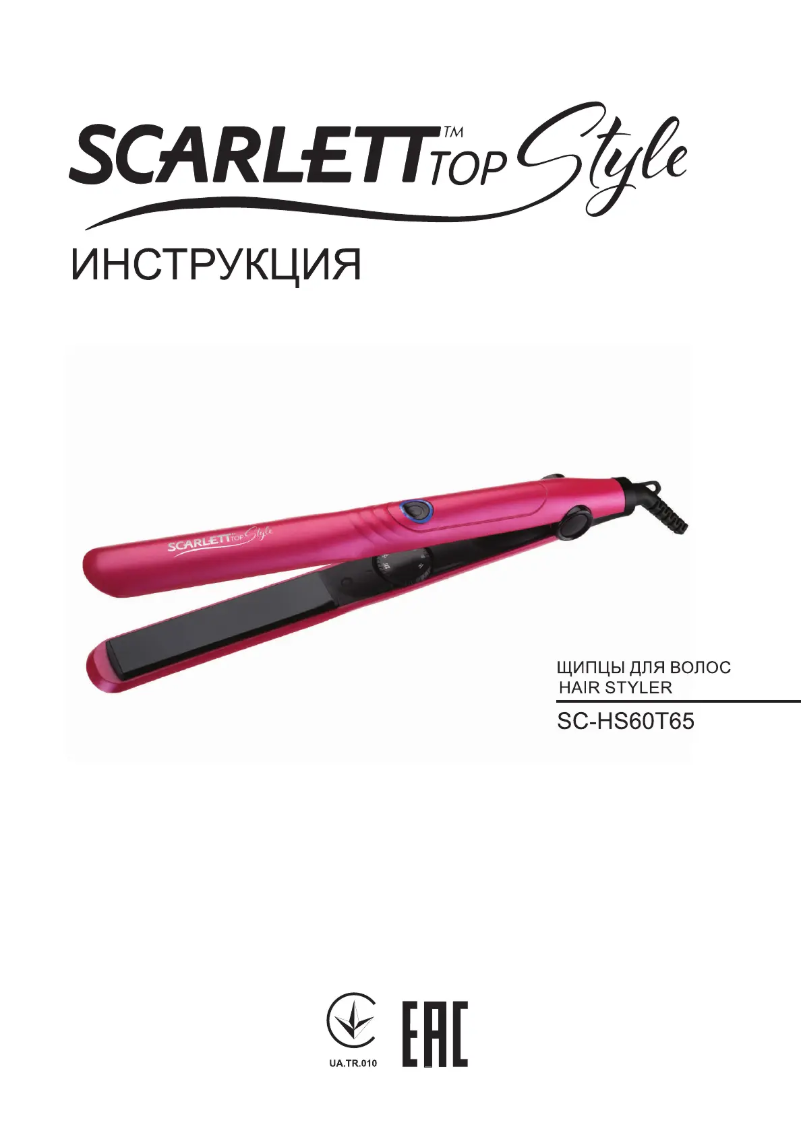 Image de la première page du manuel de l'appareil SC-HS60T65