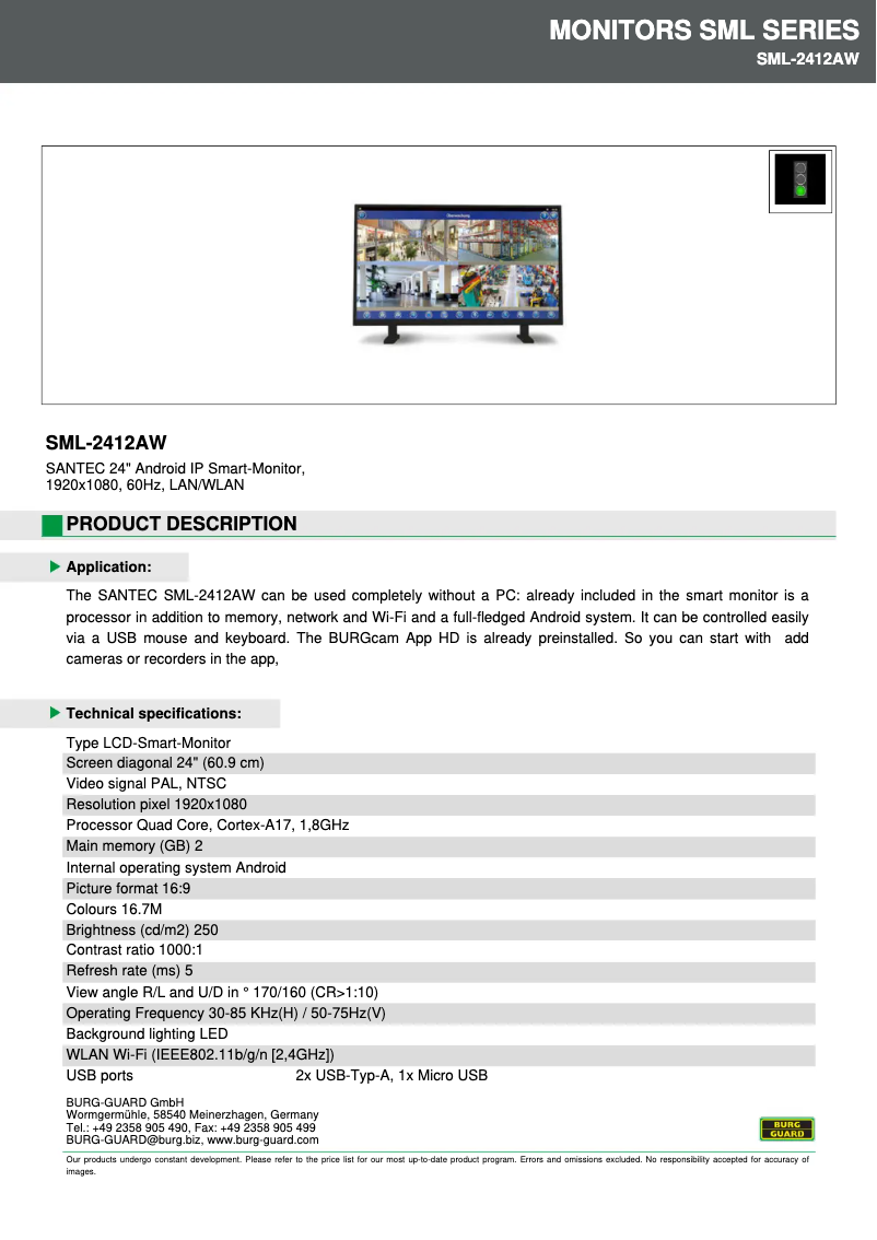 Image de la première page du manuel de l'appareil SML-2412AW