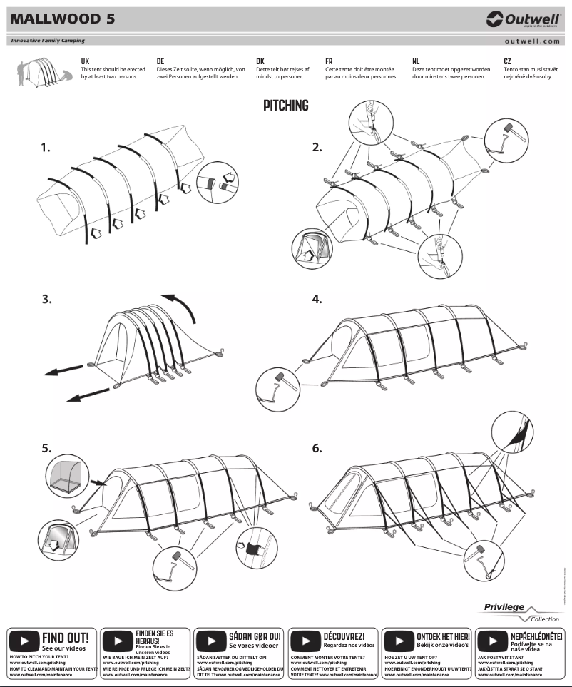 Page 1 de la notice Manuel utilisateur Outwell Mallwood 5