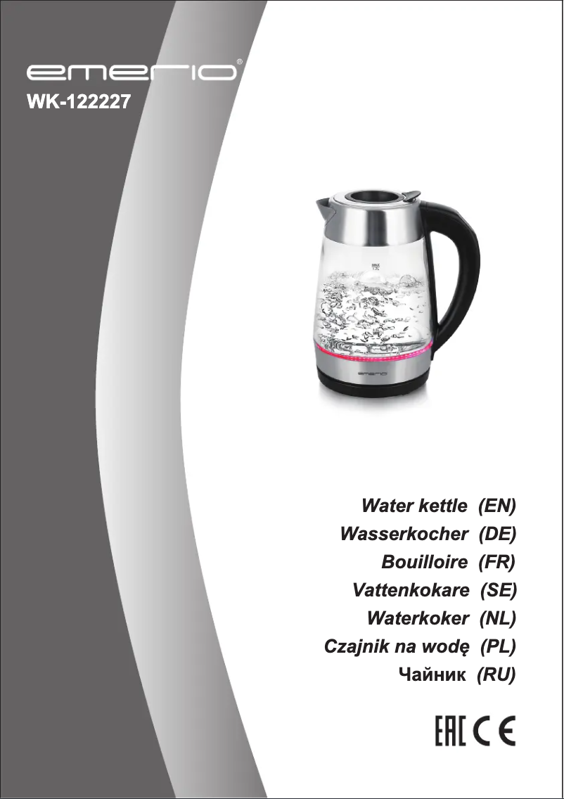 Page 1 de la notice Manuel utilisateur Emerio WK-122227