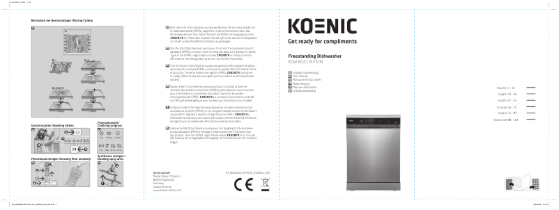 Page 1 de la notice Manuel utilisateur Koenic KDW 6021 B FS IN