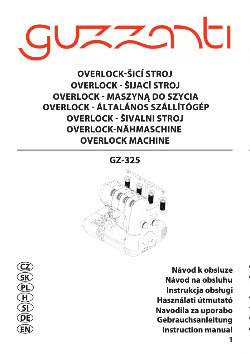 Page 1 de la notice Manuel utilisateur Guzzanti GZ 325