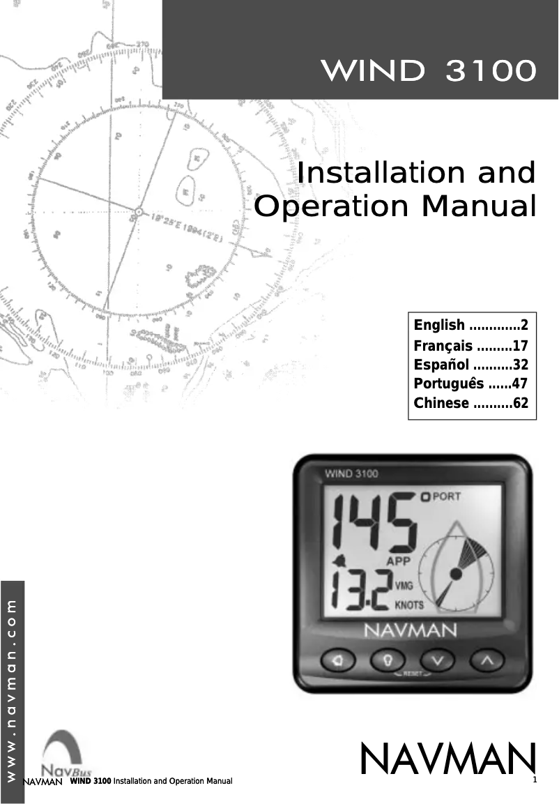 Page 1 de la notice Manuel utilisateur Navman Wind 3100