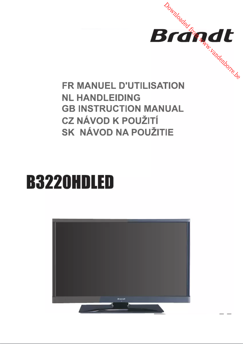 Page 1 de la notice Manuel utilisateur Brandt B3220HDLED