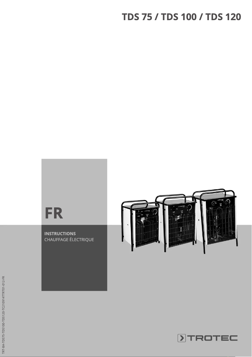 Page 1 de la notice Manuel utilisateur Trotec TDS 120