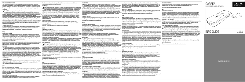 Image de la première page du manuel de l'appareil SL-150001-BK