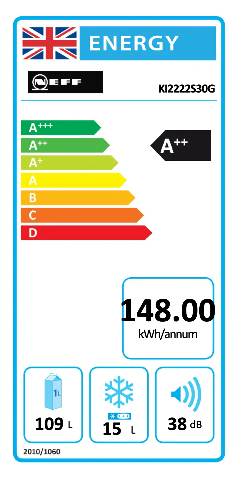 Page n°1 - Label énergétique Neff KI2222S30G
