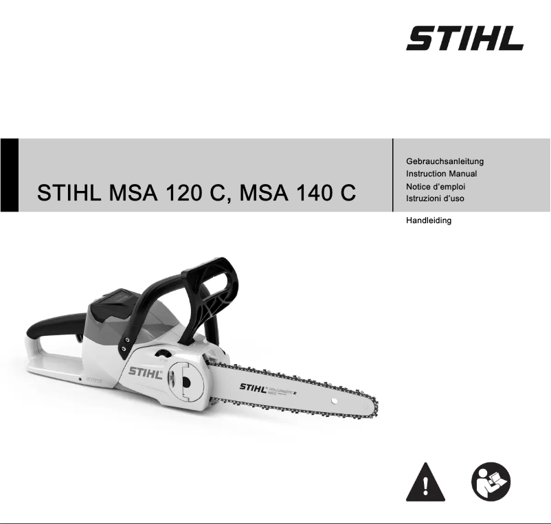 Page 1 de la notice Manuel utilisateur Stihl MSA 120 C-BQ
