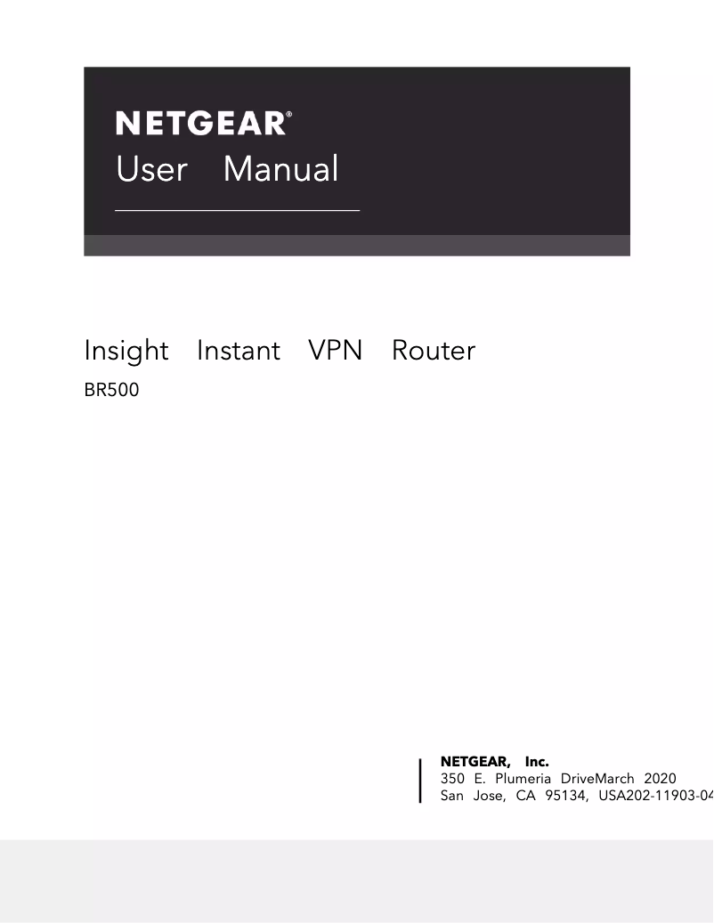 Page 1 de la notice Manuel utilisateur Netgear BR500