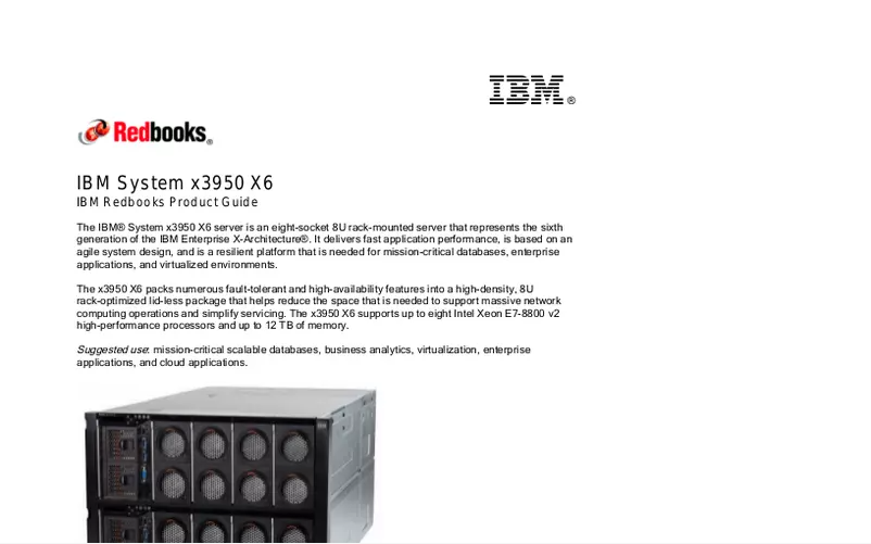 Page n°1 - Manuel utilisateur IBM System x 3950 X6