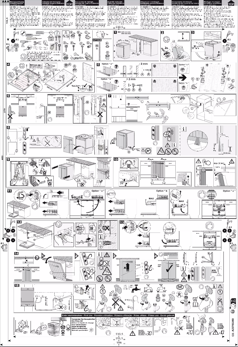 Page 1 de la notice Guide d'installation AEG FSK63657P