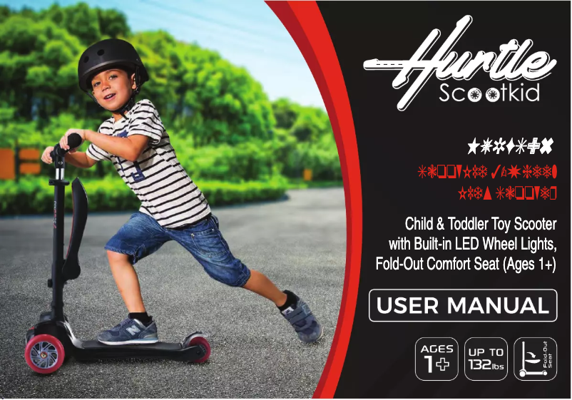 Page 1 de la notice Manuel utilisateur Hurtle ScootKid 3 HURFS96