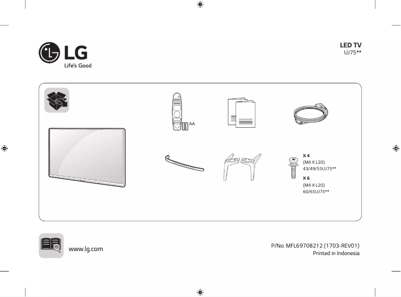 Page n°1 - Manuel utilisateur LG 65UJ750T