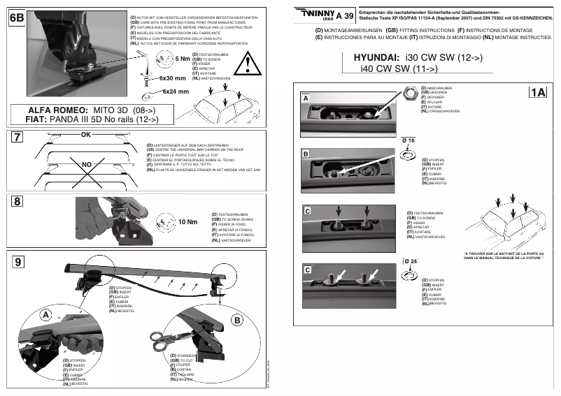 Page 1 de la notice Manuel utilisateur Twinny Load A 39