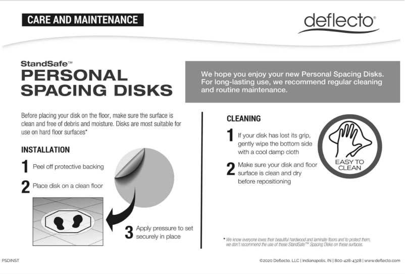 Página 1 del manual Manual de usuario Deflecto StandSafe