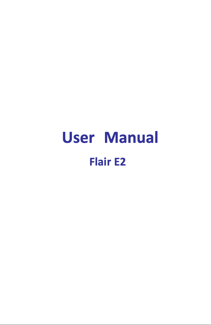 Image de la première page du manuel de l'appareil Flair E2