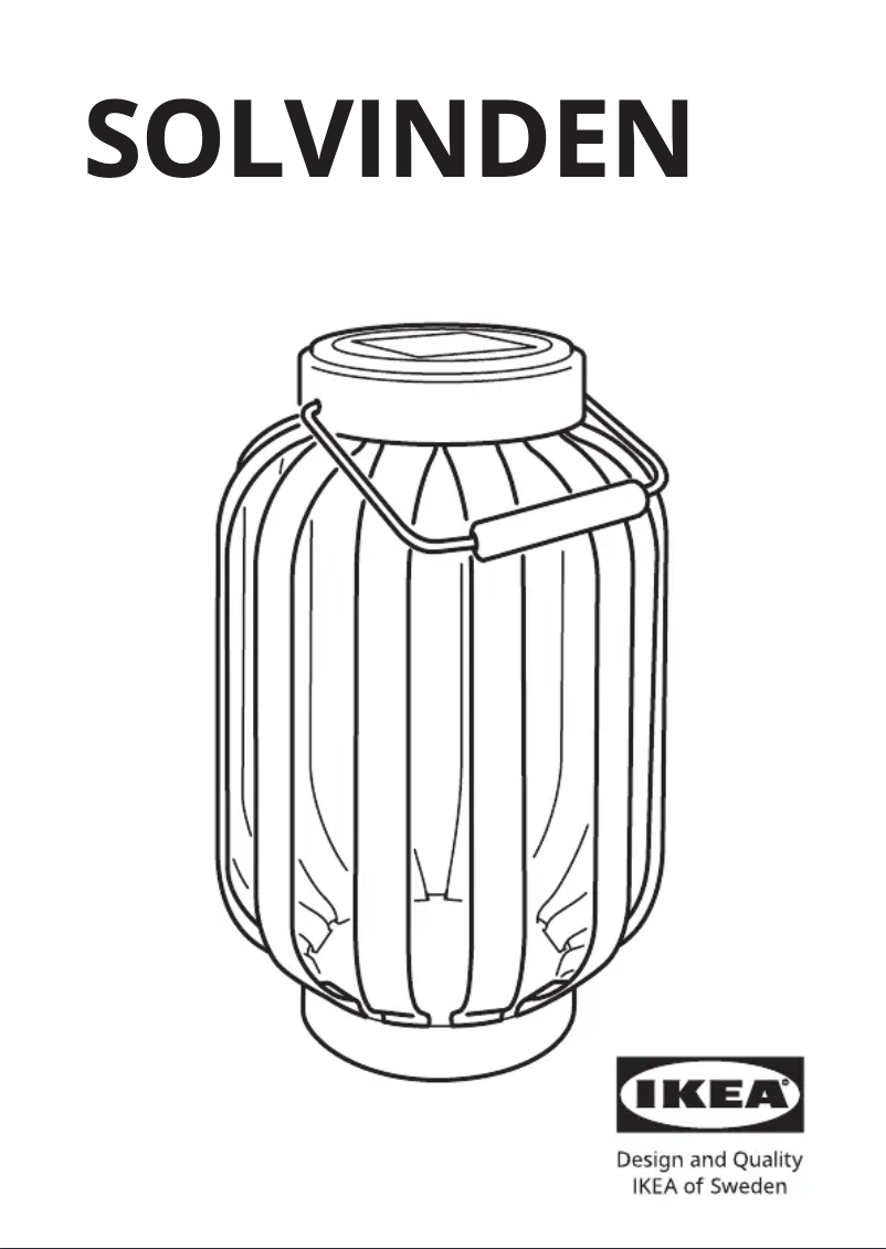 Page 1 de la notice Manuel utilisateur Ikea SOLVINDEN 105.145.89