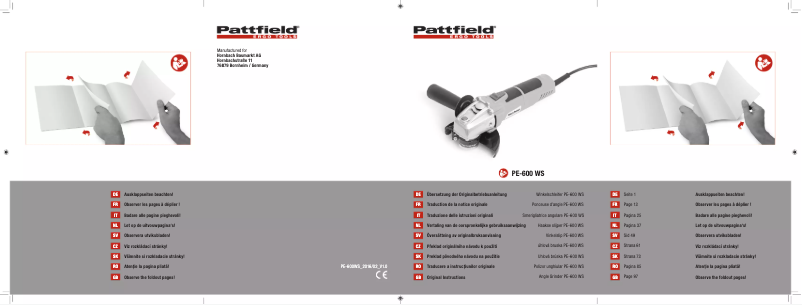 Page n°1 - Manuel utilisateur Pattfield PE-600WS