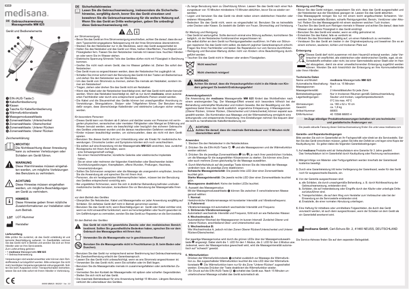 Image de la première page du manuel de l'appareil MM 825