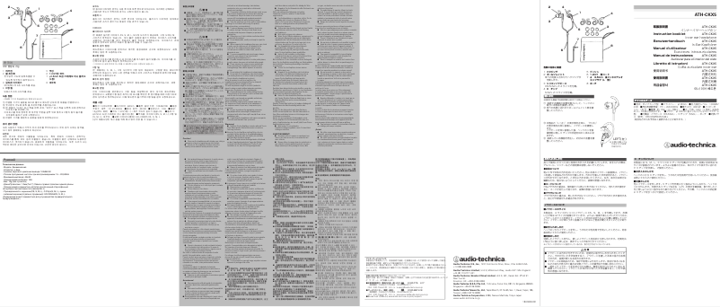 Page 1 de la notice Manuel utilisateur Audio-Technica ATH-CKX5