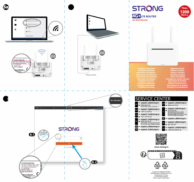 Page 1 de la notice Manuel utilisateur Strong 4G+ROUTER1200