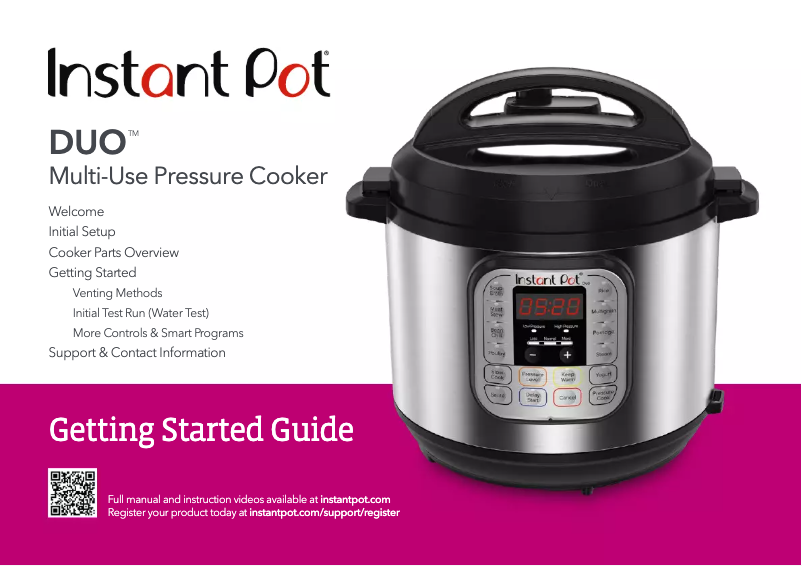 Page 1 de la notice Instructions / montage Instant Pot Duo